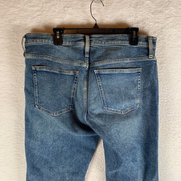 J. Crew Women's Vintage Slim Straight Raw Hem Jeans Medium Wash Size 32P 9551 - Picture 13 of 16